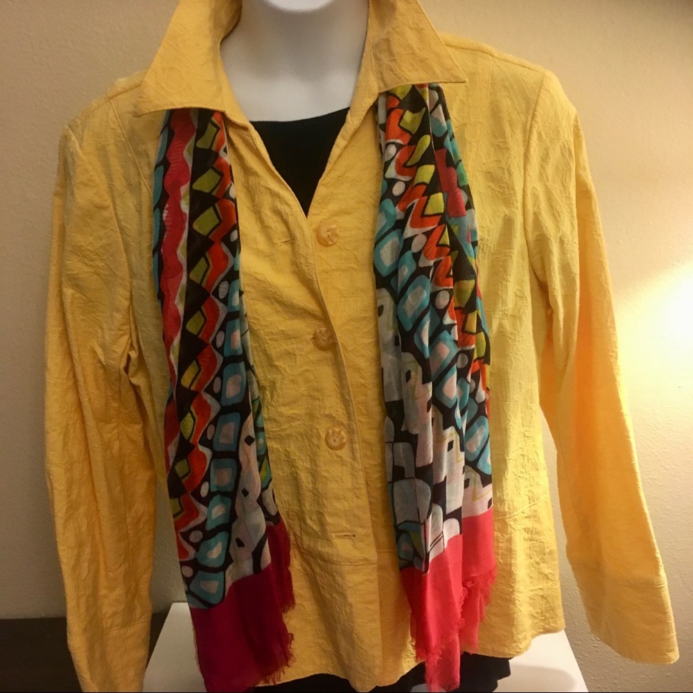 COLDWATER CREEK SZ 20 EMBROIDERED DESIGN JACKET